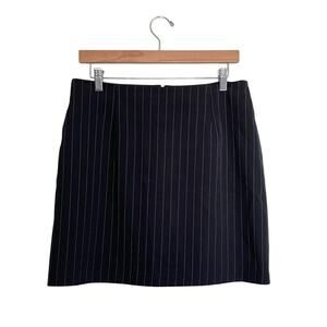 y2k vintage 00s pinstripe mini skirt corpcore corporate baddie size 11/12